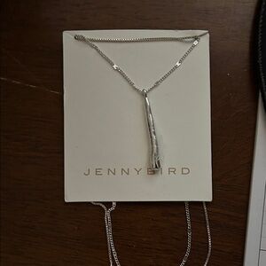 NWT Jenny Bird Sleek Silver Pendant Necklace